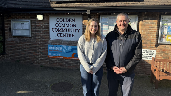 Sophia and Jonathan at Colden Common Community Centre