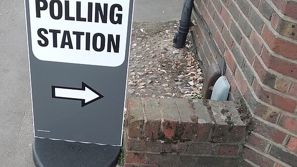 Polling Station sign