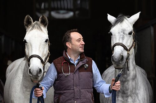 Danny Chambers and two horses