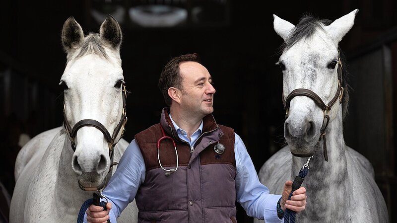 Danny Chambers and two horses