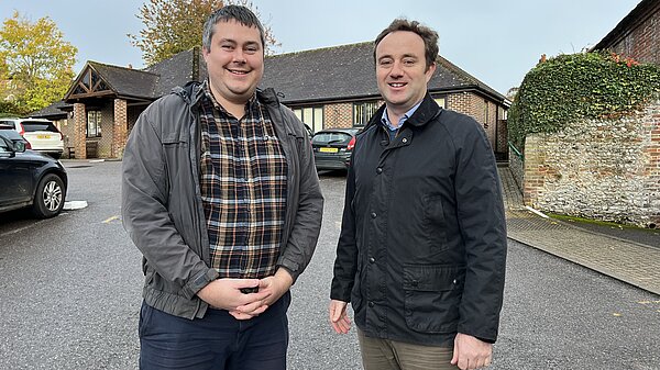 Danny and Jonathan at Bishop's Waltham GP surgery